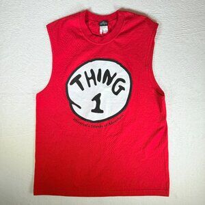 Universal Studios Dr Seuss Men's Muscle Shirt Graphic Tank Thing 1 Large